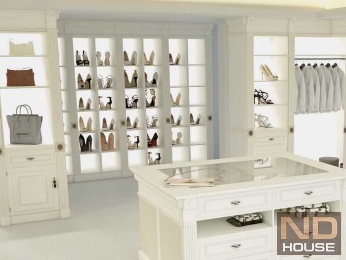 Гардеробная комната Elegant White. <br />От 6400 руб/кв.м.